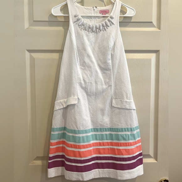 LILLY PULITZER white shift sleeveless dress - Picture 4 of 11